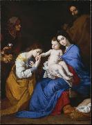 Jose de Ribera Mystische Hochzeit der Hl. Katharina von Alexandrien, Desposorios misticos de Santa Catalina de Alejandria. oil